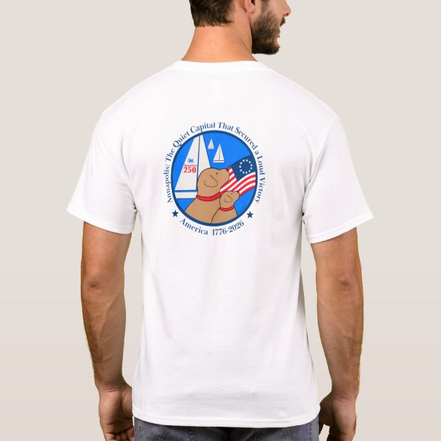 America 250 Annapolis Edition Men Short Sleeve T Shirt (Baksida)