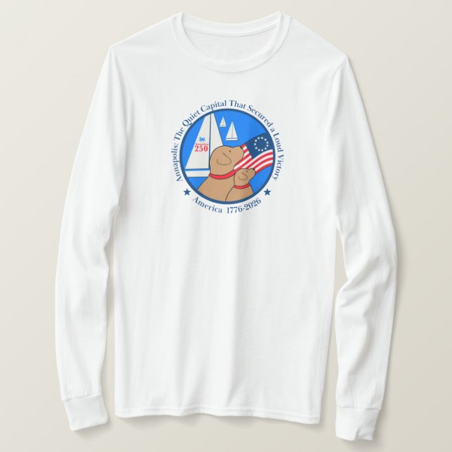 America 250 Annapolis Limited Edition Dam T Shirt (Design framsida)