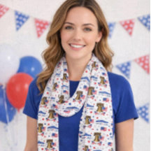 America 250 Anniversary Patriotic Chiffon  