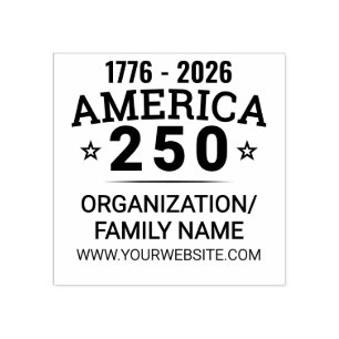 America 250 Anpassningsbar Family Organization Bus Stämpel
