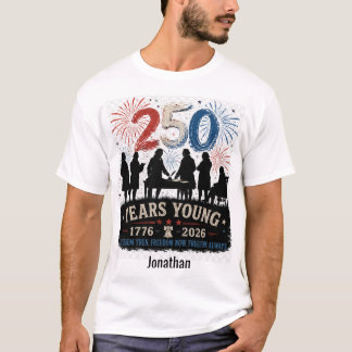 America 250 år ung 1776-2026 Grundlagsfäderna T Shirt