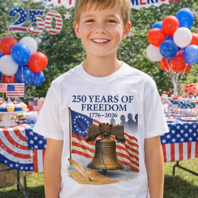 America 250-årsjubileum Frihetsklockan Barn  T Shirt (Skapare uppladdad)