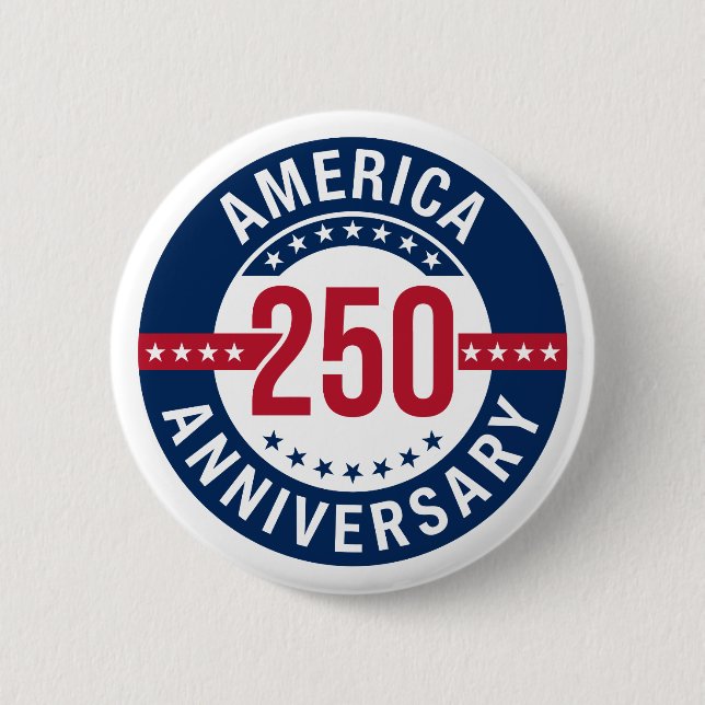 America 250 årsjubileum Patriotisk  Knapp (Framsida)