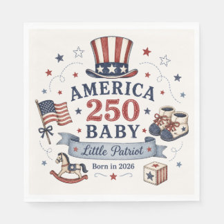 America 250 Baby / Lille Patriot Pappersservett