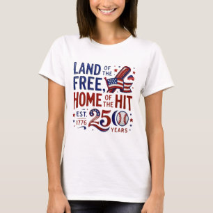 America 250 Baseboll T-Shirt   4 juli 2026