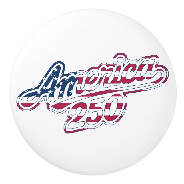 America 250 Flag Script Semiquincentennial Design  Knopp (Framsidan)