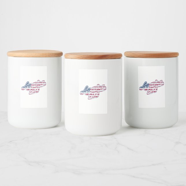 America 250 Flag Script Semiquincentennial Design  Mat Etikett (Flaskor)