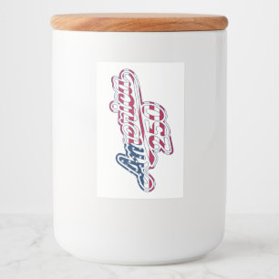 America 250 Flag Script Semiquincentennial Design  Mat Etikett