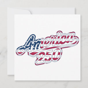 America 250 Flag Script Semiquincentennial Design Tack Kort
