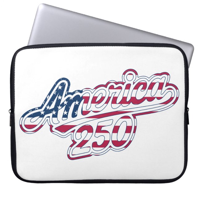 America 250 Flagskript Semiquincentennial Design Laptop Fodral (Framsidan)