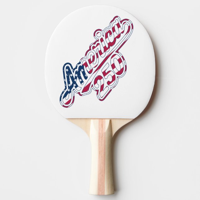 America 250 Flagskript Semiquincentennial Design Pingisracket (Framsidan)