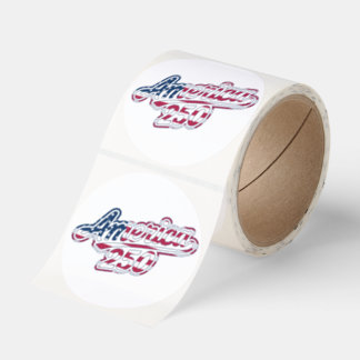 America 250 Flagskript Semiquincentennial Design Runt Klistermärke