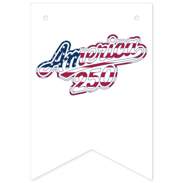 America 250 Flagskript Semiquincentennial Design Vimplar (Första flaggan)