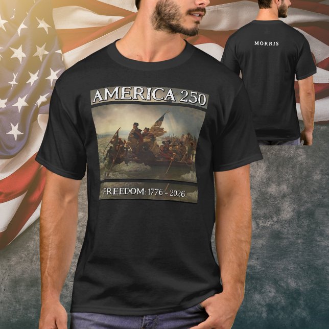 America 250 Frihet Washington Delaware T Shirt (America 250 Freedom Washington Delaware T-Shirt)