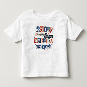 America 250 Grattis på födelsedagen T-shirt 4 ju