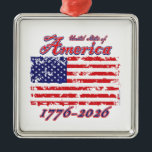 America 250 julgransprydnad metall<br><div class="desc">Happy Birthday America
250th Liberty Bell</div>