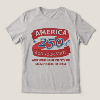 America 250 Lägg till statspatriotisk klänning för T Shirt