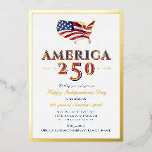 America 250 Map Semiquincentennial Patriotic Blue