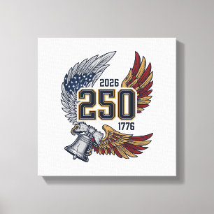 America 250 Örnvingar 2026 Patriotisk Design_1 Canvastryck
