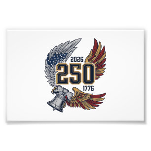 America 250 Örnvingar 2026 Patriotisk Design_1 Fototryck
