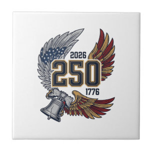 America 250 Örnvingar 2026 Patriotisk Design_1 Kakelplatta