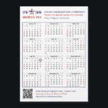 America 250 Patriotic 2026 Calendar Keepsaké<br><div class="desc">Märk nationens 250-årsjubileum i stil med detta minnesmärke Amerika 250-2026-kalendermagnet. Designat med ett fet 1776-2026 Amerika 250-banderoll, tidlöst patriotiskt färg och en praktisk, snabb och snabb layout för hela året blandar det dagliga arbetet med det historiska firande. Perfekt för familjer, företag, skolor och samhällsgrupper som vill hälsning och hedra 250...</div>
