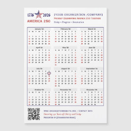 America 250 Patriotic 2026 Calendar Keepsaké
