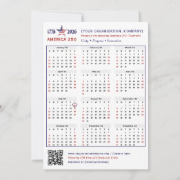 America 250 Patriotic 2026 Calendar Keepsakist Car