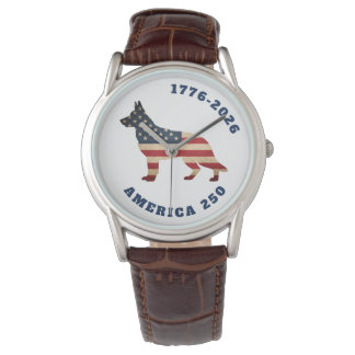 America 250 Patriotic German Shepherd Dog Armbandsur