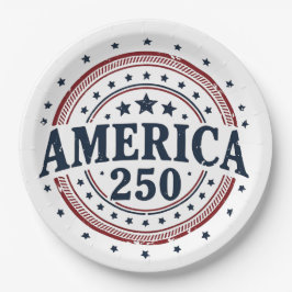 America 250 Patriotic Vintage Badge