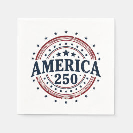 America 250 Patriotic Vintage Badge Pappersservett
