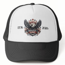America 250 Patriotisk Örn Trucker Hatt 1776-2026