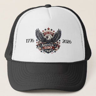 America 250 Patriotisk Örn Trucker Hatt 1776-2026 Keps