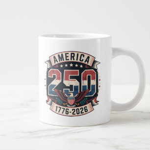 America 250 Patriotisk Vintage Design Tri-Blend Jumbo Mugg