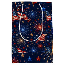 America 250 Patriotiska Eldflugor Flagga Mönster