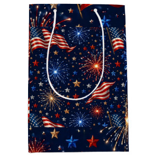 America 250 Patriotiska Eldflugor Flagga Mönster