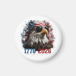 America 250 Patriotiska Örnflagga 1776–2026 Magnet