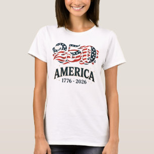 America 250 Patriotiska stjärnor och ränder T Shirt