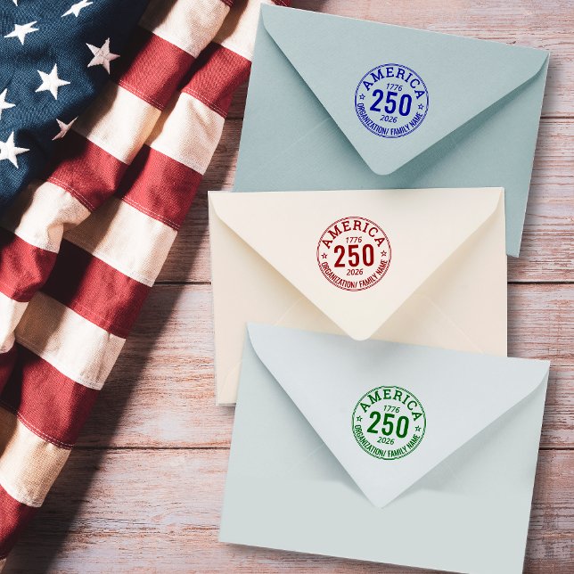 America 250 Round Family Organization Business Stämpel (America 250 Milestone Anniversary Family Organization Business Round Stamp Political Campaign )