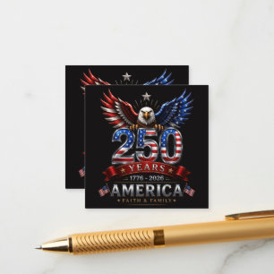 America 250 Tro Familj Patriotisk Örn Tilläggskort