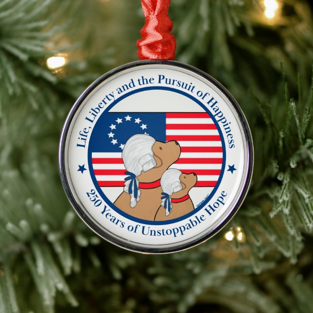 America 250 Year Anniversary Founding Fathers Julgransprydnad Metall (Träd)