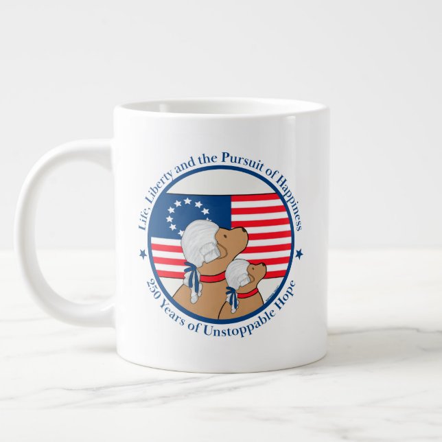 America 250 Year Anniversary Founding Fathers Jumbo Mugg (Vänster)
