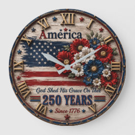 America 250 Years 1776 Anniversary Stor Klocka
