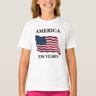 America 250 Years Flag Flicka T Shirt