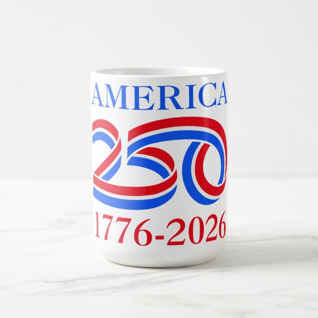 America 250th Anniversary 1776-2026 Patriotic  Kaffemugg (Center)