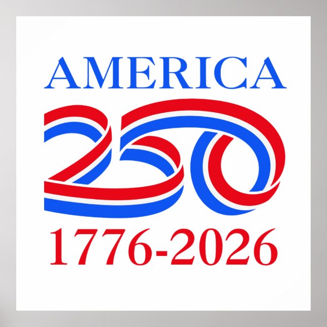 America 250th Anniversary 1776-2026 Patriotic  Poster (Framsidan)