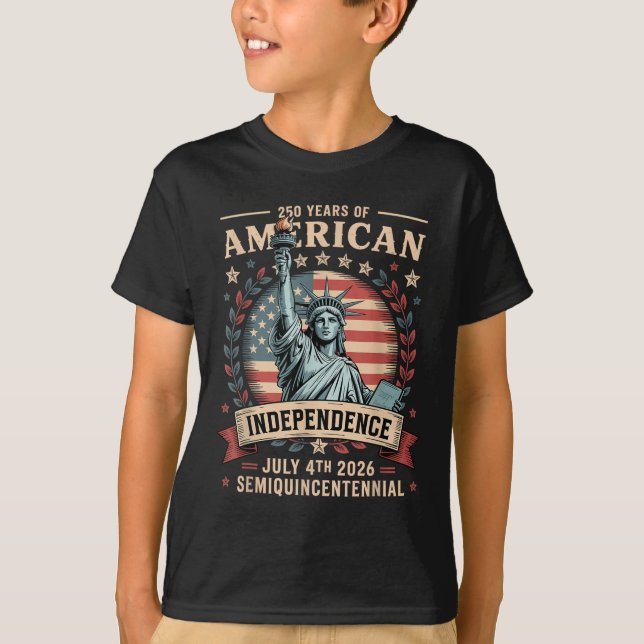 America 250th Anniversary 250 Years America  T Shirt (Framsida)