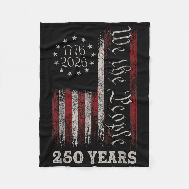 America 250th Birthday Us Flag 250 Years We The Pe Fleecefilt (Framsidan)