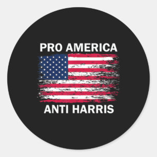 America Anti Kamala Flagga Kamala Harris Anti Harr Runt Klistermärke