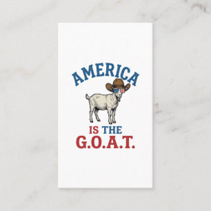 America är den G.O.A.T Patriotiska geten Cowboy sk Visitkort